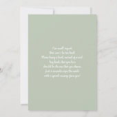 Invitation de Baby shower Tropical Sage Green (Dos)
