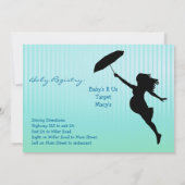 Invitation de Baby shower Turquoise à pointes (Dos)