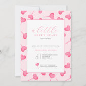 Invitation de Baby shower un peu amoureux (Devant)