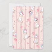 Invitation de Baby shower Unicorn mignonne (Dos)