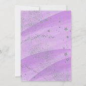 Invitation de Baby shower Unicorne d'argent violet (Dos)