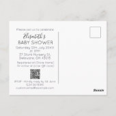 Invitation de Baby shower Unisex minimal Cute Stor (Dos)