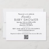 Invitation de Baby shower Unisex minimal Cute Stor (Dos)