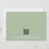 Invitation de Baby shower vert Sage personnalisé (Dos)