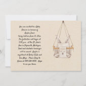 Invitation de baby shower vintage (Dos)