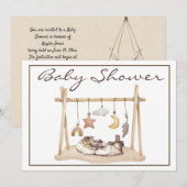 Invitation de baby shower vintage (Devant / Derrière)