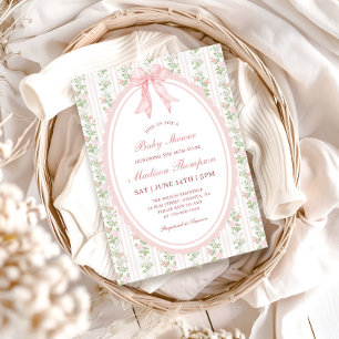 Invitation de baby shower vintage grandmillénarist