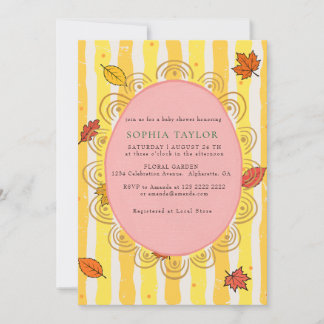 Invitation de baby shower vintage pastel rose auto