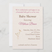 Invitation de Baby shower Vintage simple et élégan (Dos)