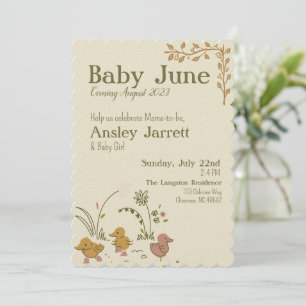 Invitation de Baby shower Vintage Storybook pour f