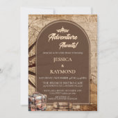 Invitation de Baby shower Vintage voyage modifiabl (Devant)
