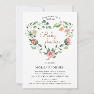 Invitation de Baby shower virtuel de Midnight Bloo