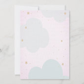 Invitation de Baby shower virtuel des points Rainb (Dos)