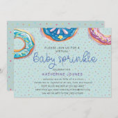 Invitation de baby shower virtuel Donuts et Sprink (Devant / Derrière)