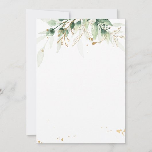 Invitation de Baby shower virtuel Douche verte (Dos)