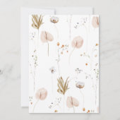 Invitation de Baby shower virtuel petit Fleur sauv (Dos)