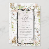 Invitation de Baby shower virtuel petit Fleur sauv (Devant / Derrière)