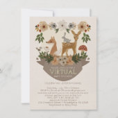 Invitation de Baby shower virtuel Woodland moderne (Devant)