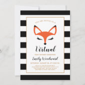 Invitation de baby shower virtuelle avec un visage (Devant)