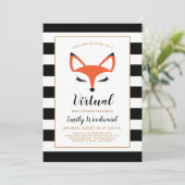 Invitation de baby shower virtuelle avec un visage (Debout devant)