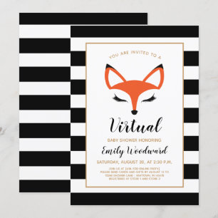 Invitation de baby shower virtuelle avec un visage