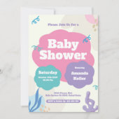 Invitation de Baby shower Whimsical Pastel (Devant)