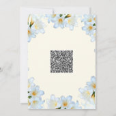 Invitation de Baby shower White Lilies avec code Q (Dos)
