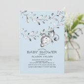 Invitation de baby shower Wild Little Monkey (Debout devant)