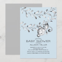 Invitation de baby shower Wild Little Monkey