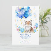 Invitation de Baby shower Wolf Boy (Debout devant)