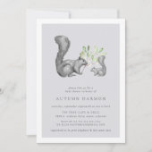Invitation de Baby shower Woodland Friends (Devant)