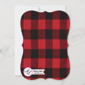 Invitation de Baby showers 5x7 Ours Plaid de Buffa (Dos)