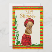 Invitation de Baby showers africains avec de petit (Devant)