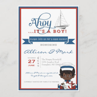 Invitation de Baby showers afro-américains