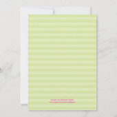 Invitation de Baby showers avec fleurs et bande (Dos)