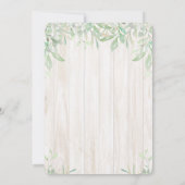 Invitation de Baby showers de cerfs (Dos)