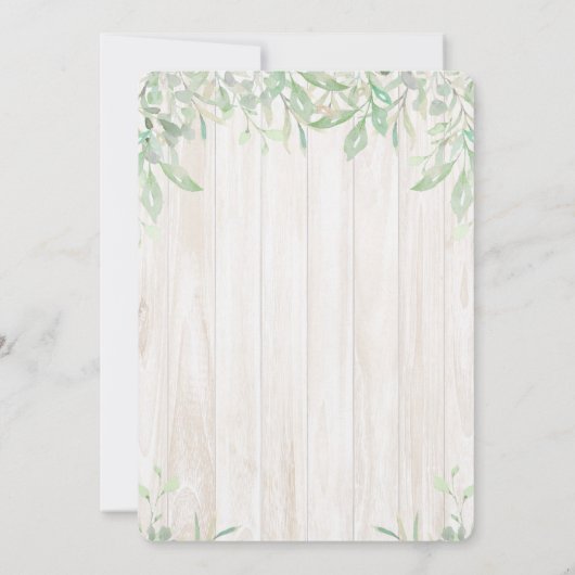 Invitation de Baby showers de cerfs (Dos)