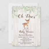 Invitation de Baby showers de cerfs (Devant)