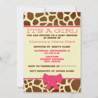 Invitation de Baby showers de filles - Impression 