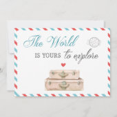 Invitation de Baby showers de voyage, Invitations  (Dos)