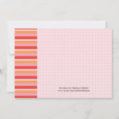 Invitation de Baby showers filles (Dos)