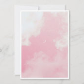 Invitation de Baby showers illustratifs rose et Br (Dos)