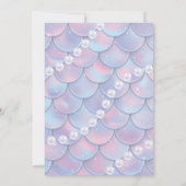 Invitation de Baby showers Perles et Sirènes (Dos)