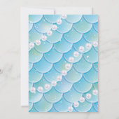 Invitation de Baby showers Perles et Sirènes (Dos)