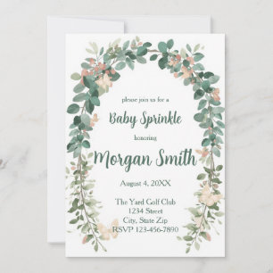 Invitation de Baby Sprinkle Bohème Papillon Vert S