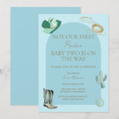 Invitation de Baby Sprinkle "Pas notre/sa première (Devant / Derrière)