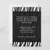 Invitation de bachelor en smoking noir (Dos)