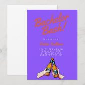 Invitation de Bachelor moderne audacieuse (Devant / Derrière)