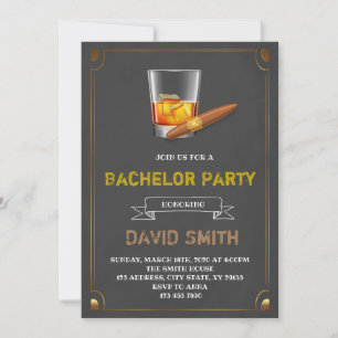 Invitation de bachelor sur le thème du cigare