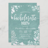 Invitation de Bachelorette Arrière - plan couleur (Devant / Derrière)